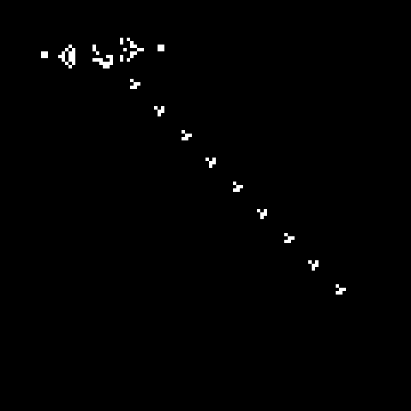 A glider cannon in Conway's Game of Life